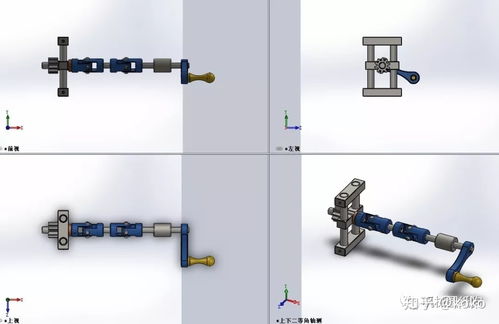 工程机械传动轴传动演示机构模型图纸 solidworks