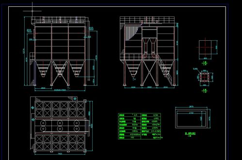 多室布袋除尘器下载 44.15 kb,rar格式 机械cad图纸